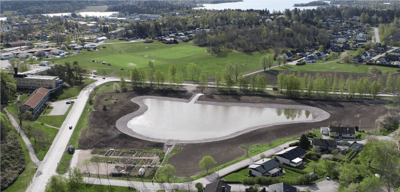 Vastervik izveidotā teritorija lietusūdeņu apsaimniekošanai